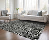 Piper Looms Chantille Swirls ACN1020 Black Machine Washable Area Rug Lifestyle Image Feature