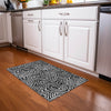 Piper Looms Chantille Swirls ACN1020 Black Machine Washable Area Rug Scatter Lifestyle Image Feature