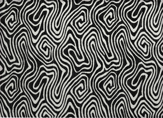 Piper Looms Chantille Swirls ACN1020 Black Machine Washable Area Rug Scatter Main Image