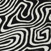 Piper Looms Chantille Swirls ACN1020 Black Machine Washable Area Rug Swatch Image