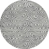 Piper Looms Chantille Swirls ACN1020 Gray Machine Washable Area Rug Round Main Image