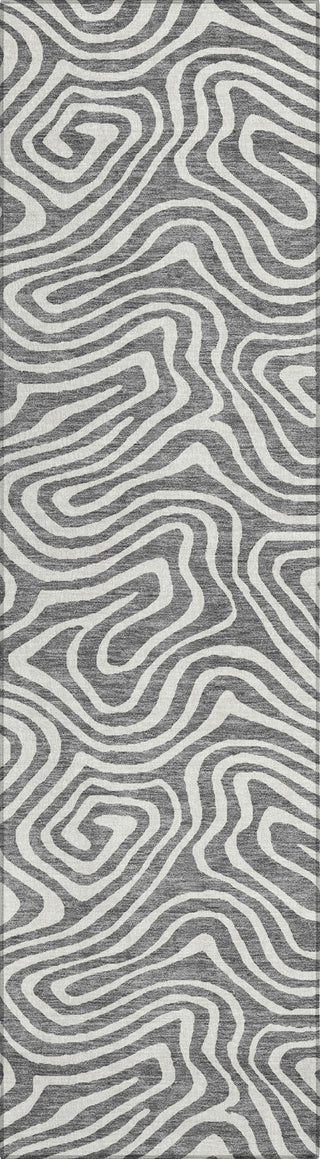 Piper Looms Chantille Swirls ACN1020 Gray Machine Washable Area Rug Runner Main Image