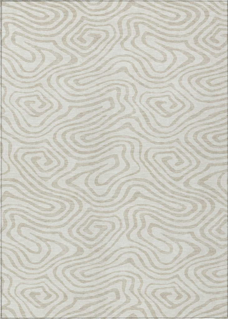 Piper Looms Chantille Swirls ACN1020 Ivory Machine Washable Area Rug main image