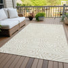 Piper Looms Chantille Swirls ACN1020 Ivory Machine Washable Area Rug Outdoor Lifestyle Image Feature