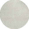 Piper Looms Chantille Swirls ACN1020 Ivory Machine Washable Area Rug Round Main Image