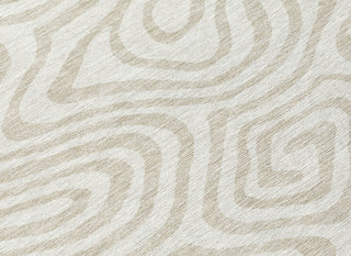 Piper Looms Chantille Swirls ACN1020 Ivory Machine Washable Area Rug Swatch Image