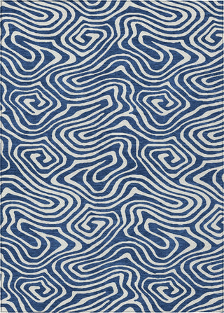 Piper Looms Chantille Swirls ACN1020 Navy Machine Washable Area Rug main image