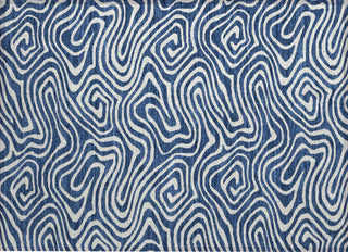 Piper Looms Chantille Swirls ACN1020 Navy Machine Washable Area Rug Scatter Main Image