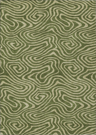 Piper Looms Chantille Swirls ACN1020 Olive Machine Washable Area Rug main image
