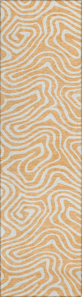 Piper Looms Chantille Swirls ACN1020 Peach Machine Washable Area Rug Runner Main Image