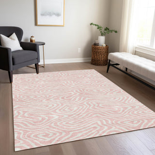 Piper Looms Chantille Swirls ACN1020 Pink Machine Washable Area Rug Lifestyle Image Feature