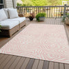 Piper Looms Chantille Swirls ACN1020 Pink Machine Washable Area Rug Outdoor Lifestyle Image Feature