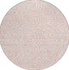 Piper Looms Chantille Swirls ACN1020 Pink Machine Washable Area Rug Round Main Image