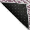 Piper Looms Chantille Swirls ACN1020 Plum Machine Washable Area Rug Backing Image
