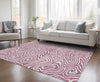 Piper Looms Chantille Swirls ACN1020 Plum Machine Washable Area Rug Lifestyle Image Feature