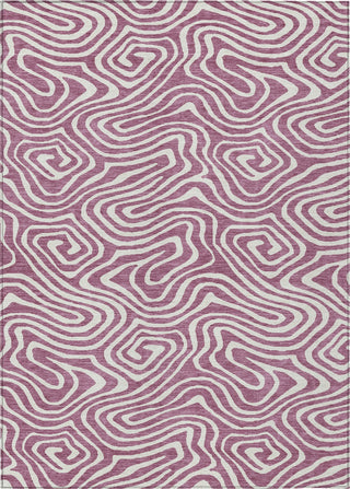 Piper Looms Chantille Swirls ACN1020 Plum Machine Washable Area Rug main image