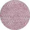 Piper Looms Chantille Swirls ACN1020 Plum Machine Washable Area Rug Round Main Image