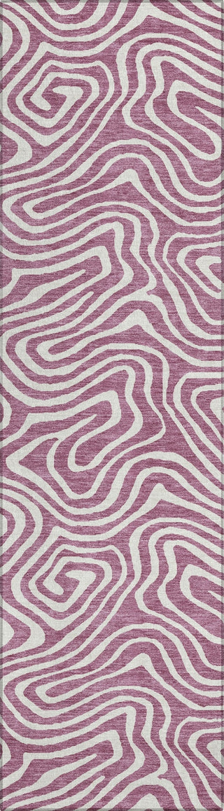 Piper Looms Chantille Swirls ACN1020 Plum Machine Washable Area Rug Runner Main Image
