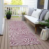 Piper Looms Chantille Swirls ACN1020 Plum Machine Washable Area Rug Runner Outdoor Lifestyle Image Feature