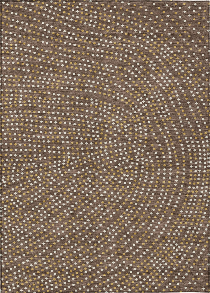 Piper Looms Chantille Circles ACN1021 Brown Machine Washable Area Rug main image