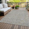 Piper Looms Chantille Circles ACN1021 Gray Machine Washable Area Rug Outdoor Lifestyle Image Feature