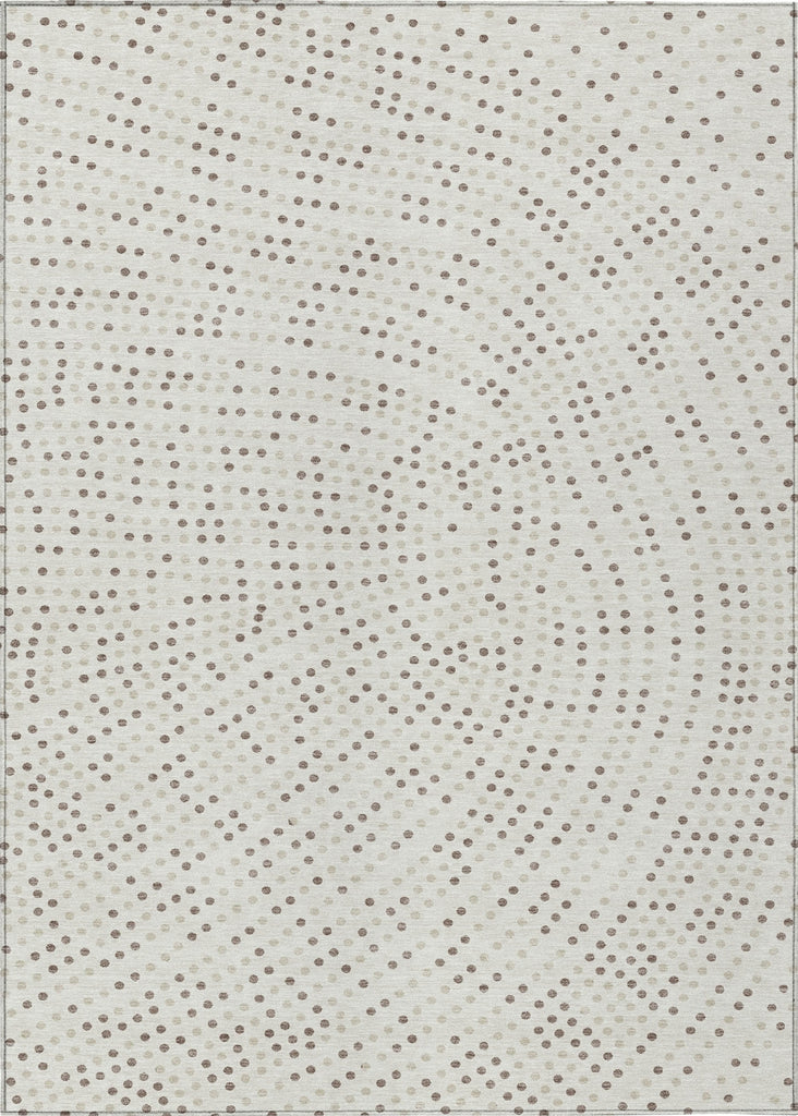 Piper Looms Chantille Circles ACN1021 Ivory Machine Washable Area Rug main image