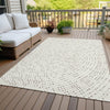 Piper Looms Chantille Circles ACN1021 Ivory Machine Washable Area Rug Outdoor Lifestyle Image Feature