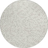 Piper Looms Chantille Circles ACN1021 Ivory Machine Washable Area Rug Round Main Image