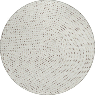 Piper Looms Chantille Circles ACN1021 Ivory Machine Washable Area Rug Round Main Image