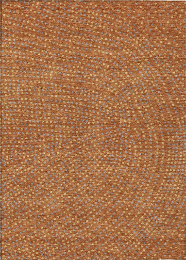 Piper Looms Chantille Circles ACN1021 Paprika Machine Washable Area Rug main image