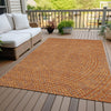 Piper Looms Chantille Circles ACN1021 Paprika Machine Washable Area Rug Outdoor Lifestyle Image Feature