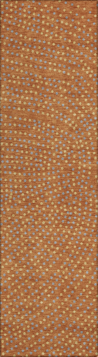 Piper Looms Chantille Circles ACN1021 Paprika Machine Washable Area Rug Runner Main Image