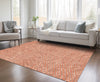 Piper Looms Chantille Circles ACN1021 Salmon Machine Washable Area Rug Lifestyle Image Feature