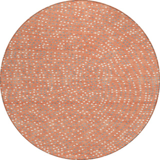 Piper Looms Chantille Circles ACN1021 Salmon Machine Washable Area Rug Round Main Image