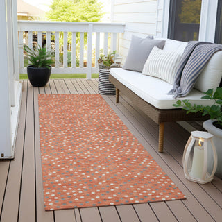 Piper Looms Chantille Circles ACN1021 Salmon Machine Washable Area Rug Runner Outdoor Lifestyle Image Feature