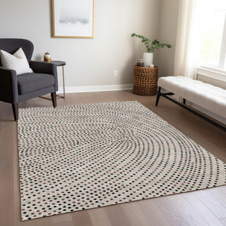Piper Looms Chantille Circles ACN1021 Taupe Machine Washable Area Rug Lifestyle Image Feature