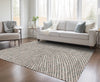 Piper Looms Chantille Circles ACN1021 Taupe Machine Washable Area Rug Lifestyle Image Feature