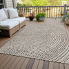 Piper Looms Chantille Circles ACN1021 Taupe Machine Washable Area Rug Outdoor Lifestyle Image Feature