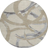 Piper Looms Chantille Circles ACN1022 Beige Machine Washable Area Rug Round Main Image