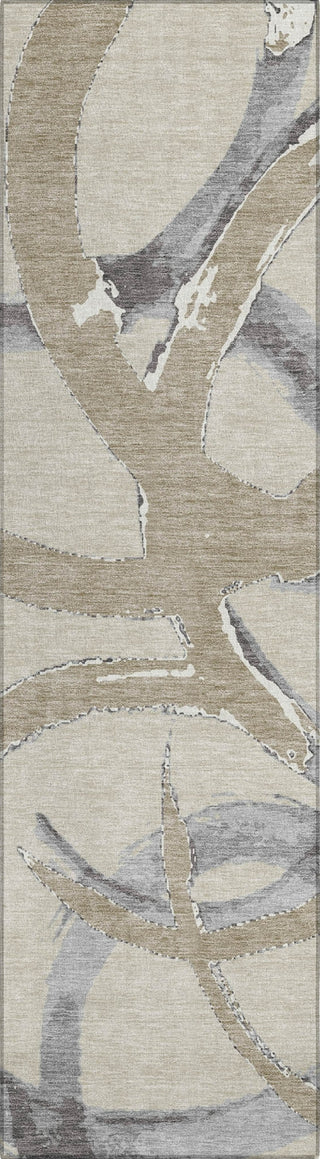 Piper Looms Chantille Circles ACN1022 Beige Machine Washable Area Rug Runner Main Image