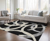 Piper Looms Chantille Circles ACN1022 Black Machine Washable Area Rug Lifestyle Image Feature