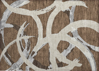 Piper Looms Chantille Circles ACN1022 Brown Machine Washable Area Rug Scatter Main Image