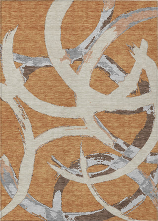 Piper Looms Chantille Circles ACN1022 Copper Machine Washable Area Rug main image