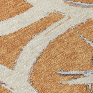 Piper Looms Chantille Circles ACN1022 Copper Machine Washable Area Rug Swatch Image