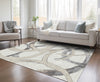 Piper Looms Chantille Circles ACN1022 Ivory Machine Washable Area Rug Lifestyle Image Feature