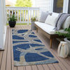 Piper Looms Chantille Circles ACN1022 Navy Machine Washable Area Rug Runner Outdoor Lifestyle Image Feature