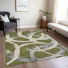 Piper Looms Chantille Circles ACN1022 Olive Machine Washable Area Rug Lifestyle Image Feature