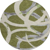 Piper Looms Chantille Circles ACN1022 Olive Machine Washable Area Rug Round Main Image