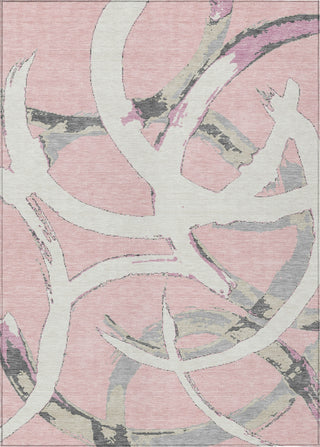 Piper Looms Chantille Circles ACN1022 Pink Machine Washable Area Rug main image