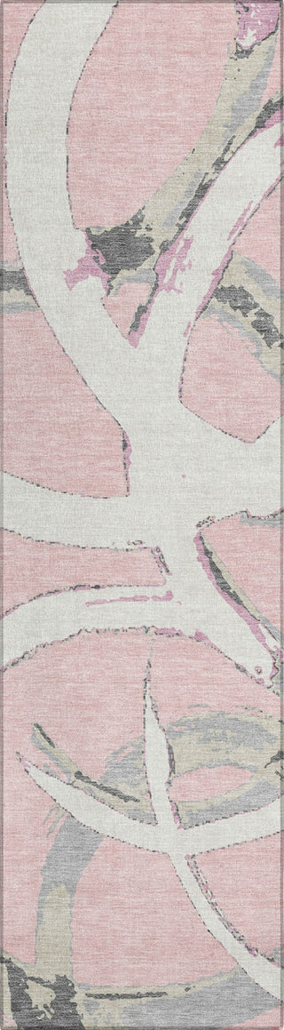 Piper Looms Chantille Circles ACN1022 Pink Machine Washable Area Rug Runner Main Image